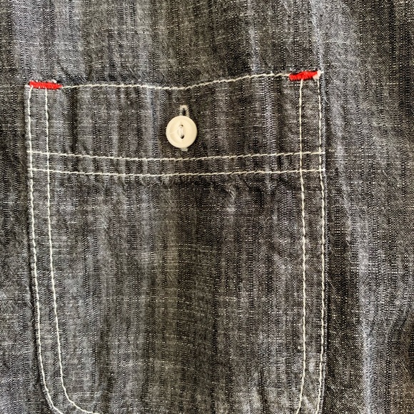 SZ L Hudson & Barrow NYC Chambray button up shirt - Picture 3 of 5